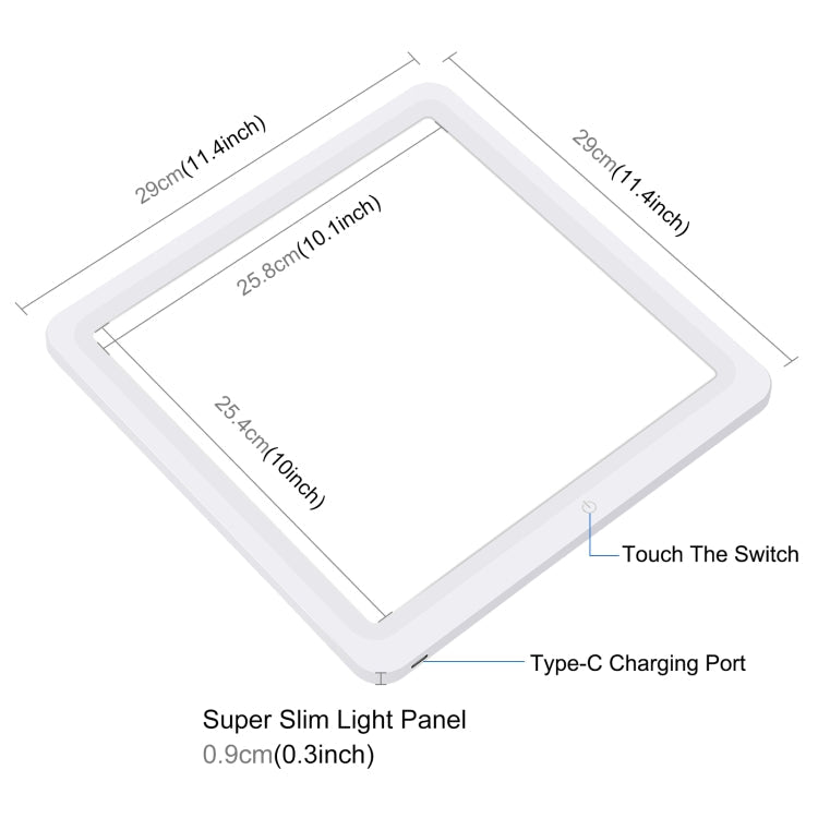 PULUZ 30 cm klappbare Ringlichttafel, Fotobeleuchtung, Studio-Shooting-Zeltbox, Kit-Box mit schattenfreiem Lichtpanel