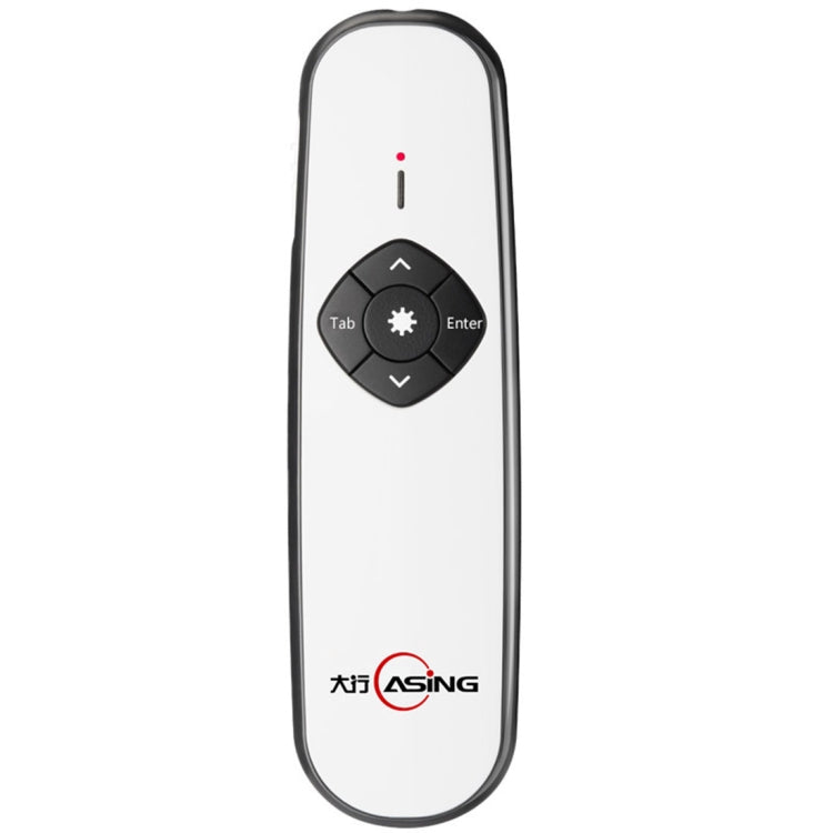 ASiNG A800 USB Charging 2.4GHz Wireless Presenter PowerPoint Clicker Representation Remote Control Pointer, Control Distance: 100m