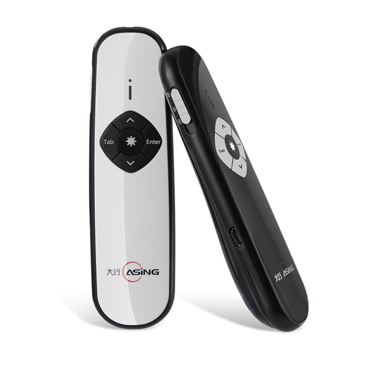 ASiNG A800 USB Charging 2.4GHz Wireless Presenter PowerPoint Clicker Representation Remote Control Pointer, Control Distance: 100m My Store