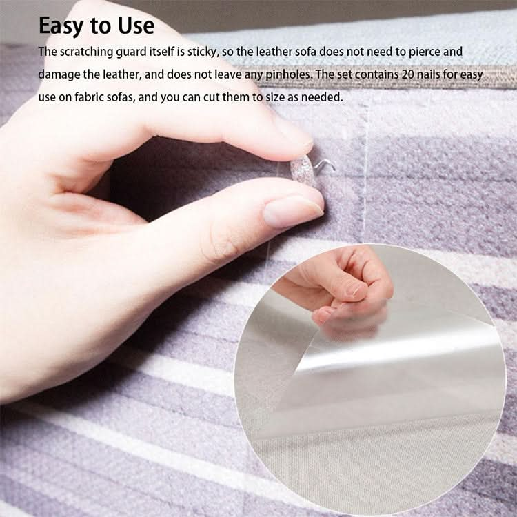 2 PCS Cat Scratch Protection PVC Sofa Anti-scratch Stickers , Size: 14x39cm-Reluova