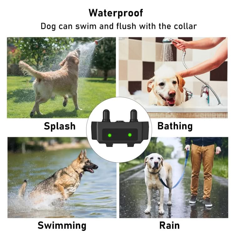 Tsattine T11 Dog Training Device Anti-Bark Waterproof Pet Training Collar, One to One.