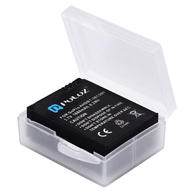 PULUZ Hard Plastic Transparent Battery Storage Box (for GoPro HERO4 Battery)