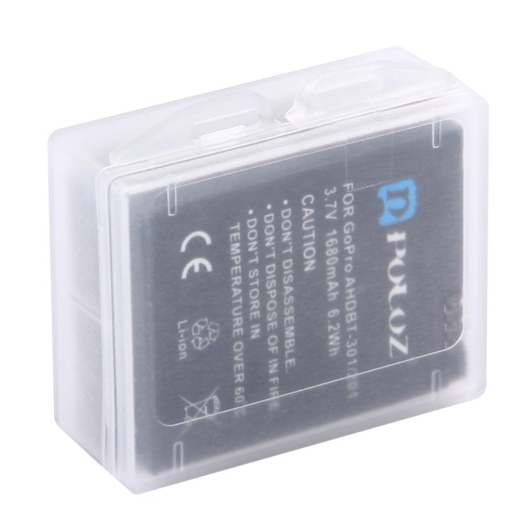 PULUZ Hard Plastic Transparent Battery Storage Box (for GoPro HERO4 Battery)