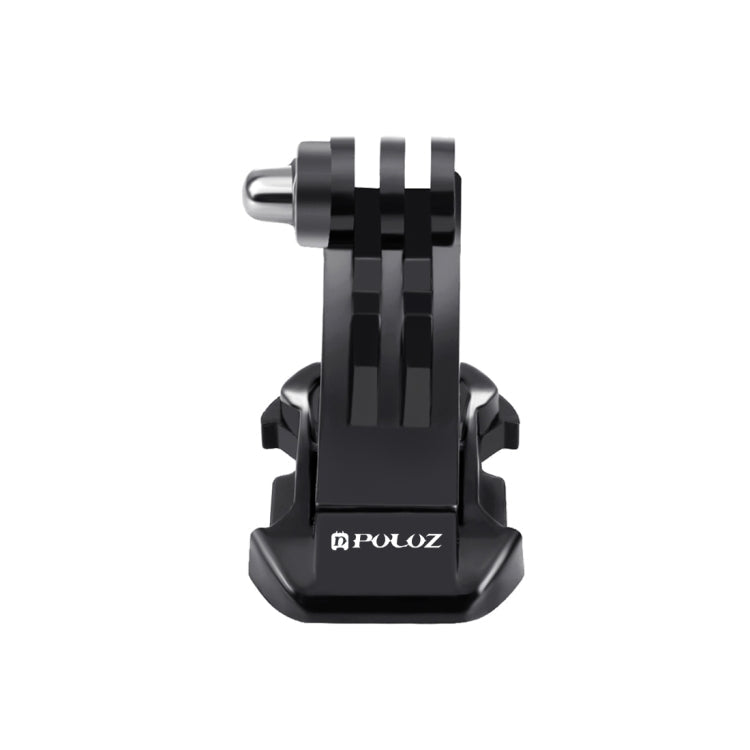 PULUZ Black Vertical Surface J-Hook Buckle Mount for PULUZ Action Sports Cameras Jaws Flex Clamp Mount for GoPro Hero12 Black / Hero11 /10 /9 /8 /7 /6 /5, Insta360 Ace / Ace Pro, DJI Osmo Action 4 and Other Action Cameras