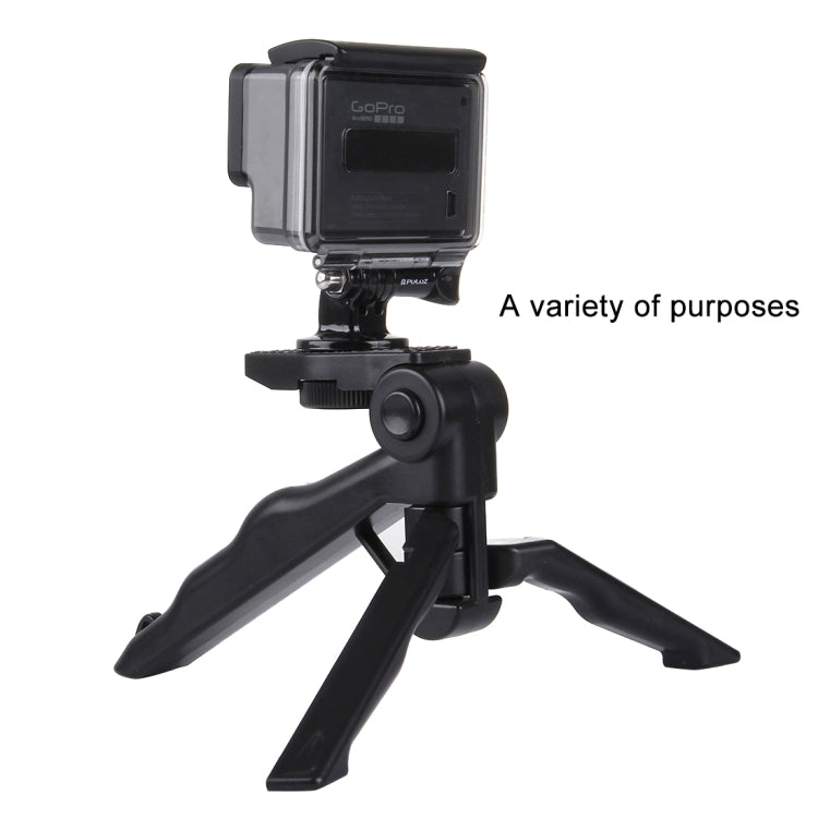 PULUZ Grip Folding Tripod Mount with Adapter & Screws for GoPro Hero11 Black / HERO10 Black / HERO9 Black / HERO8 Black / HERO7 /6 /5 /5 Session /4 Session /4 /3+ /3 /2 /1, Xiaoyi and Other Action Cameras, Load Max: 2kg My Store