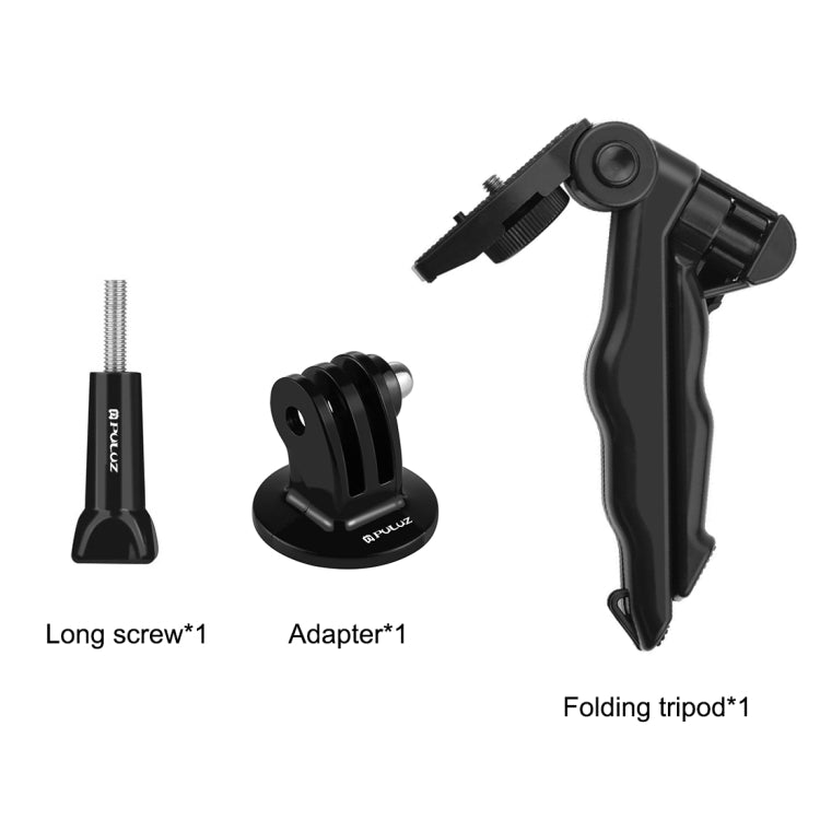 PULUZ Grip Folding Tripod Mount with Adapter & Screws for GoPro Hero11 Black / HERO10 Black / HERO9 Black / HERO8 Black / HERO7 /6 /5 /5 Session /4 Session /4 /3+ /3 /2 /1, Xiaoyi and Other Action Cameras, Load Max: 2kg My Store