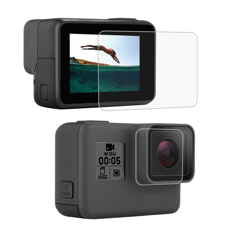 PULUZ  Lens HD Screen Protector + LCD Display Tempered Glass Film for GoPro HERO7 Black /HERO7 Silver / HERO7 White /6 /5