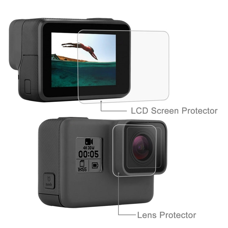 PULUZ  Lens HD Screen Protector + LCD Display Tempered Glass Film for GoPro HERO7 Black /HERO7 Silver / HERO7 White /6 /5 My Store