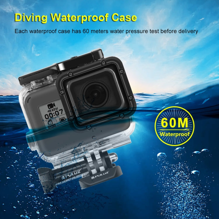 PULUZ for GoPro HERO(2018) / HERO7 Black /6 /5 60m Underwater Waterproof Housing Diving Protective Case with Buckle Basic Mount & Screw My Store