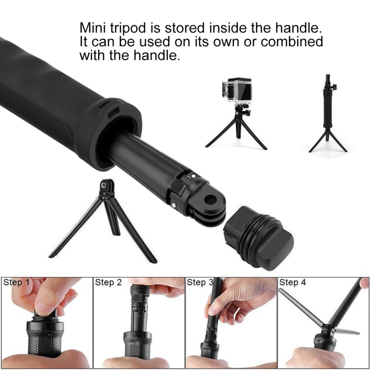 PULUZ 3-Way Grip Foldable Tripod Selfie-stick Extension Monopod for GoPro, Insta360 ONE R, DJI Osmo Action and Other Action Cameras, Length: 20-58cm My Store