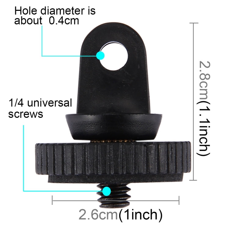 PULUZ 1/4 inch Screw Tripod Mount Adapter for GoPro Hero12 Black / Hero11 /10 /9 /8 /7 /6 /5, Insta360 Ace / Ace Pro, DJI Osmo Action 4 and Other Action Cameras 5mm Diameter Screw Hole, 3.3cm Diameter My Store