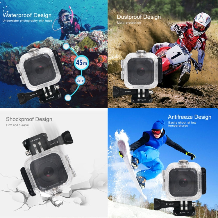 PULUZ 45m Underwater Waterproof Housing Diving Protective Case for GoPro HERO5 Session /HERO4 Session /HERO Session, with Buckle Basic Mount & Screw My Store