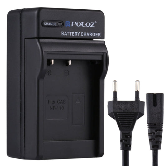 PULUZ EU Plug Battery Charger with Cable for Casio NP-110 Battery My Store