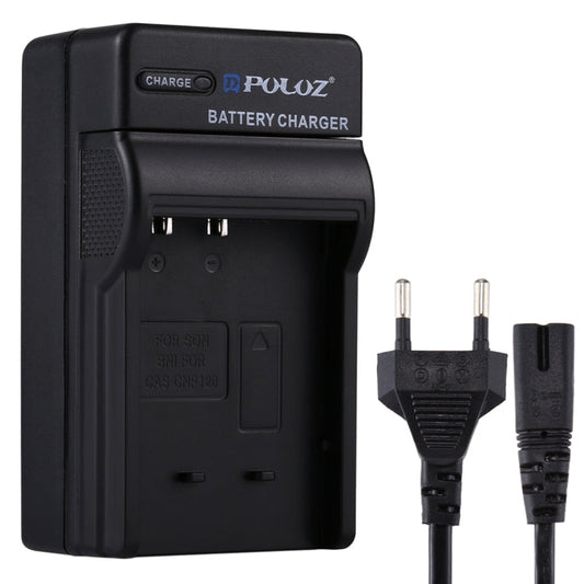 PULUZ EU Plug Battery Charger with Cable for Casio CNP120 Battery