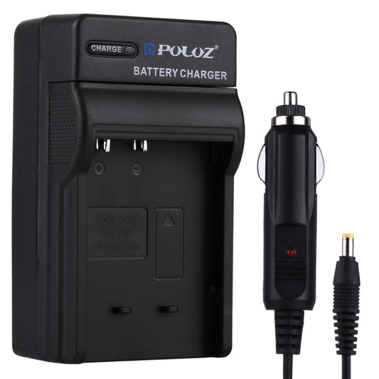 PULUZ Digital Camera Battery Car Charger for Casio CNP120 Battery My Store