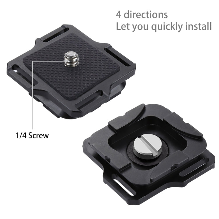 PULUZ Capture Camera Clip Aluminum Alloy Quick Release Clip with Plate