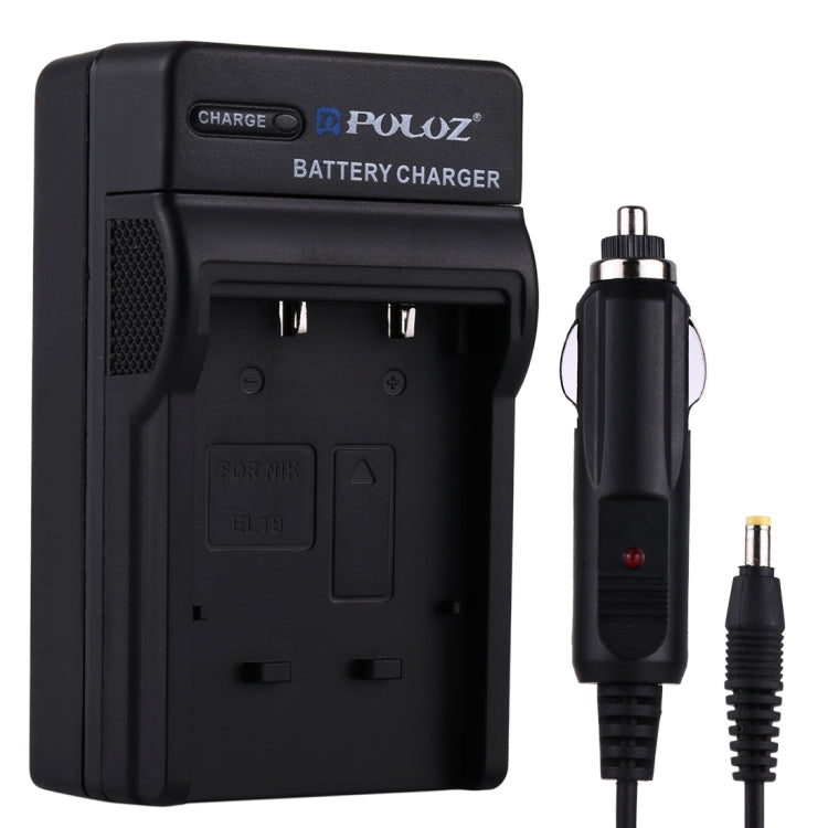 PULUZ Digital Camera Battery Car Charger for Nikon EN-EL19 Battery