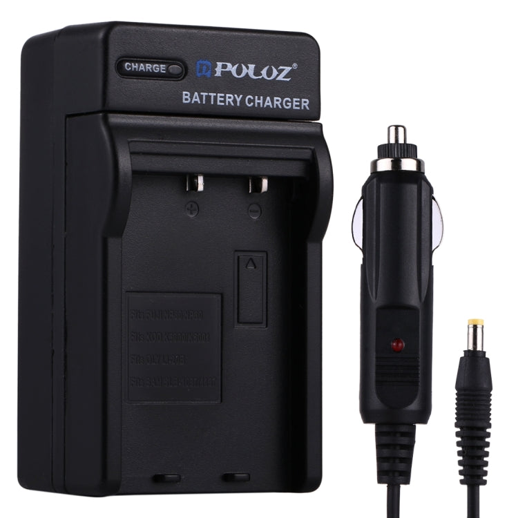 PULUZ Digital Camera Battery Car Charger for Fujifilm NP-60 / NP-30, Kodak K5000 / K5001, Olympus LI-20B, Samsung SLB-1037 / 1137 Battery