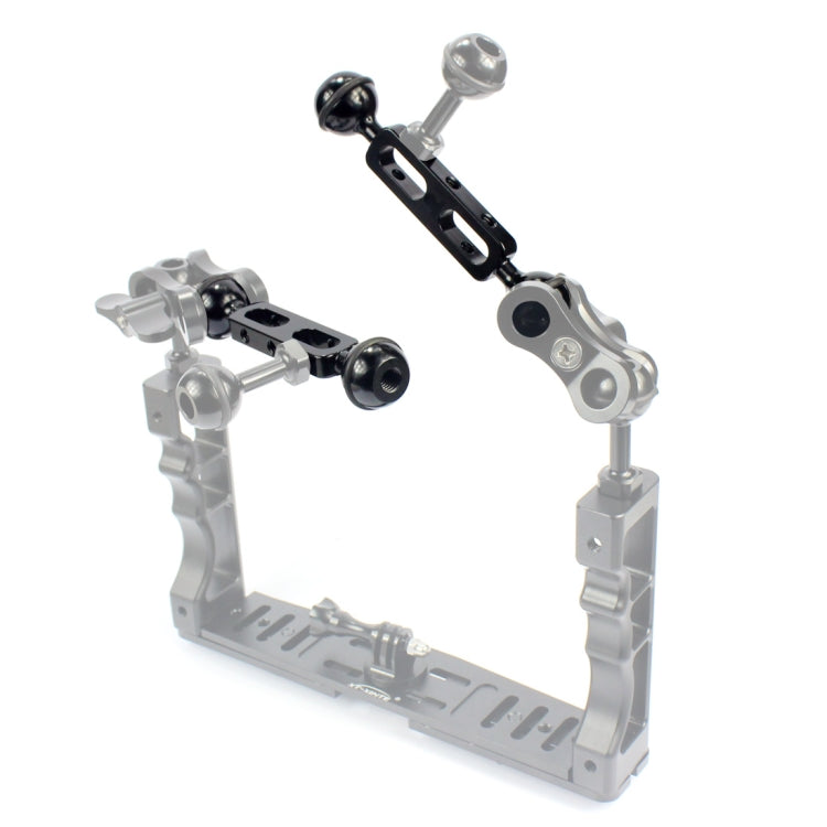 PULUZ 5.1 inch 13cm Aluminum Alloy Dual Balls Arm, Ball Diameter: 25mm