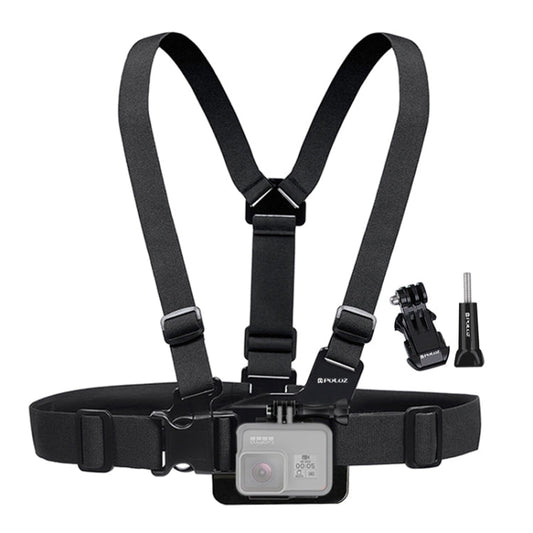 PULUZ Adjustable Body Mount Belt Chest Strap with J Hook Mount & Long Screw for GoPro HERO13 Black / HERO12 / HERO11 /10 /9 /8 /7 /6 /5, Insta360 Ace / Ace Pro, DJI Osmo Action 4 and Other Action Cameras My Store