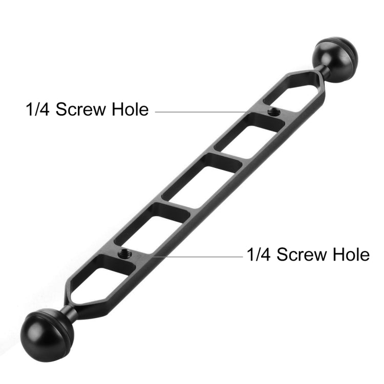 PULUZ 11.0 inch 27.9cm Aluminum Alloy Dual Balls Arm, Ball Diameter: 25mm My Store