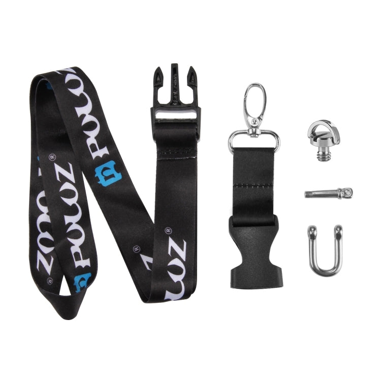 PULUZ 60cm Detachable Long Neck Strap Lanyard Sling with 1/4 inch Screw GoPro Hero12 Black / Hero11 /10 /9 /8 /7 /6 /5, Insta360 Ace / Ace Pro, DJI Osmo Action 4 and Other Action Cameras