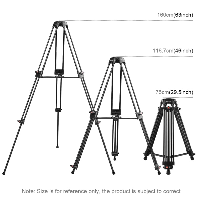 PULUZ Professional Heavy Duty Camcorder Aluminum Alloy Tripod