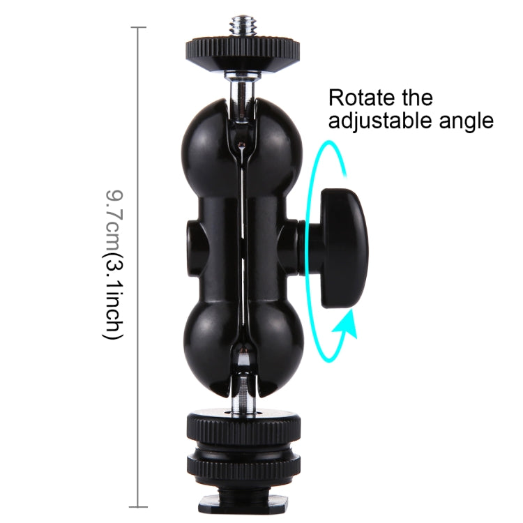 PULUZ Flash Hot Shoe Swivel Ball Head 1/4 inch Tripod Screw Magic Arm with Lock My Store