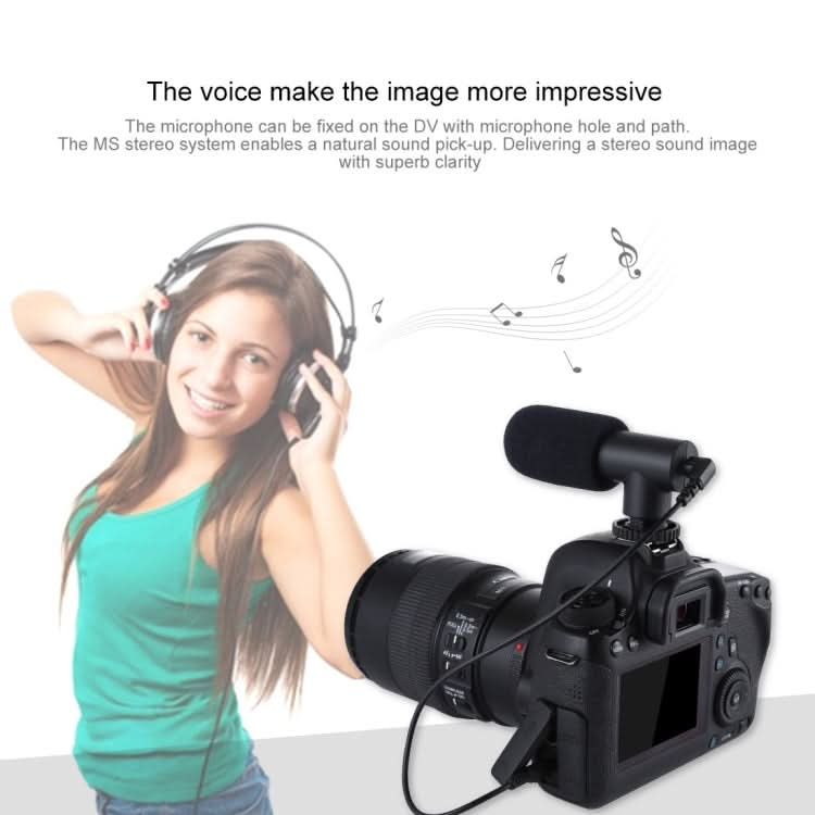 PULUZ 3.5mm Audio Stereo Recording Vlogging Professional Interview Microphone for DSLR & DV Camcorder, Smartphones My Store