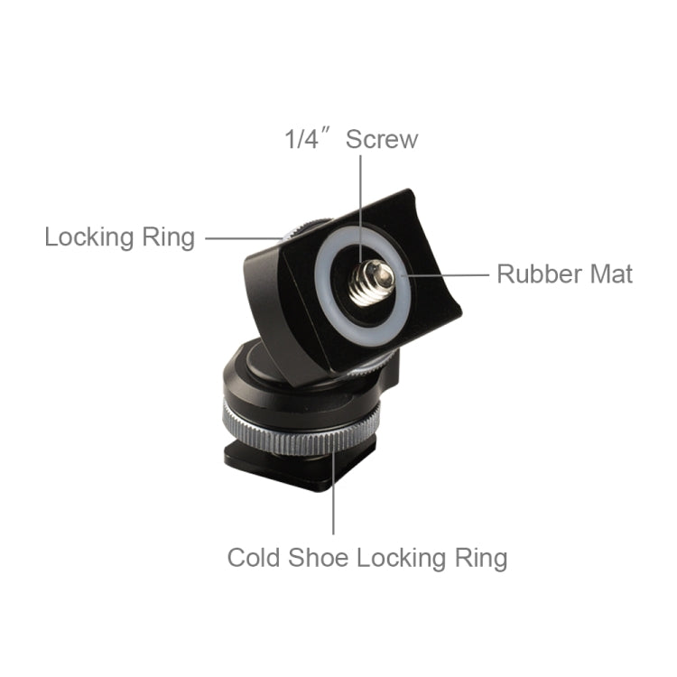 PULUZ Panorama Damping Two-dimensional Hot Shoe Head Multi-function Bracket