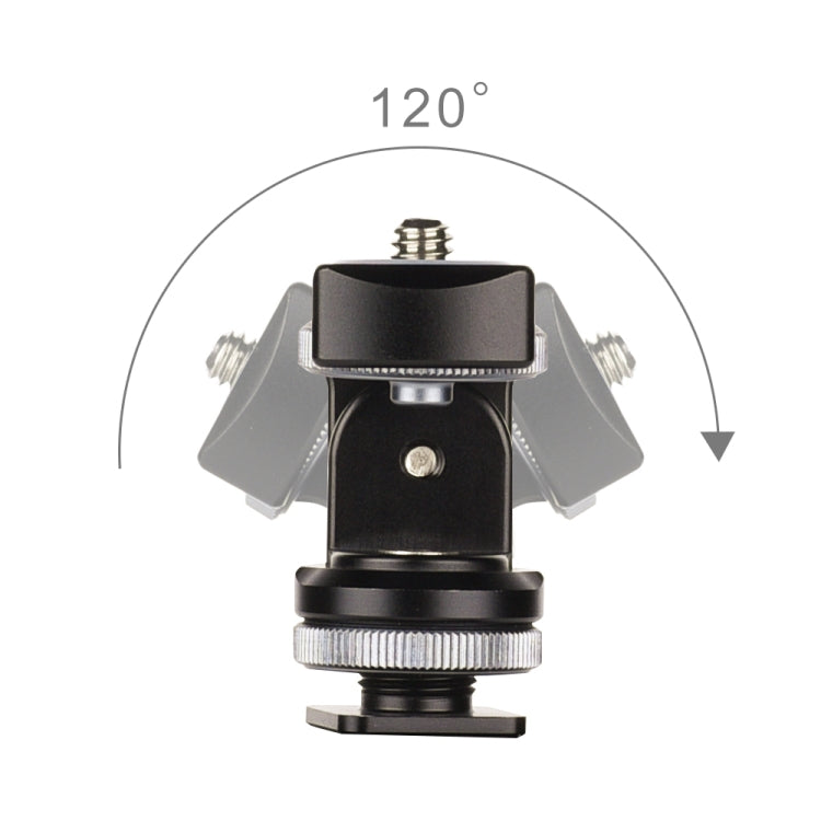 PULUZ Panorama Damping Two-dimensional Hot Shoe Head Multi-function Bracket