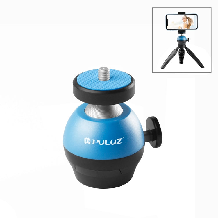 PULUZ 1/4 inch Screw Aluminum Alloy Ball Head ABS Tripod Adapter