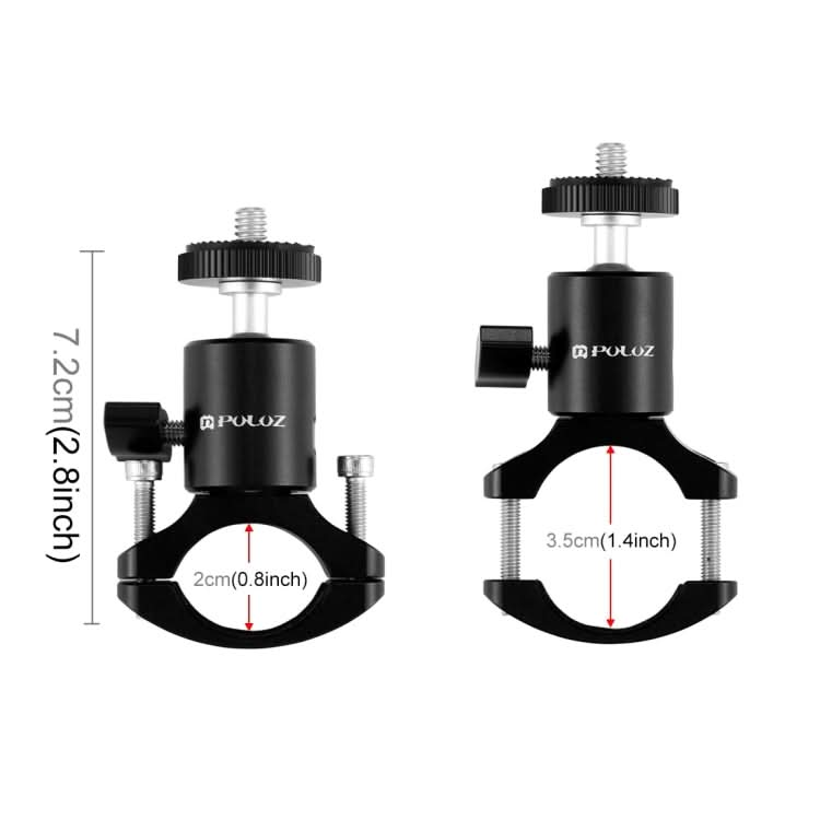 PULUZ Bike Aluminum Handlebar Tripod Ball Head Adapter Mount for GoPro HERO10 Black / HERO9 Black / HERO8 Black /7 /6 /5 /5 Session /4 Session /4 /3+ /3 /2 /1, DJI Osmo Action, Xiaoyi and Other Action Cameras My Store