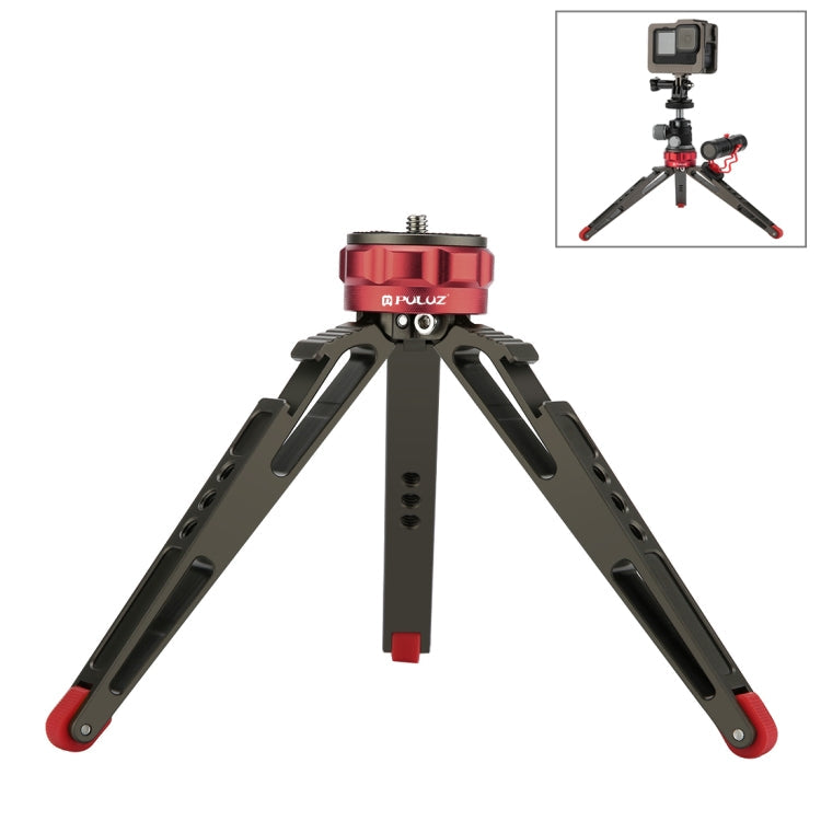 PULUZ Desktop Vlogging Live Tripod Holder with Cold Shoe Bases for DSLR & Digital Cameras, Adjustable Height: 7.5-14.5cm My Store