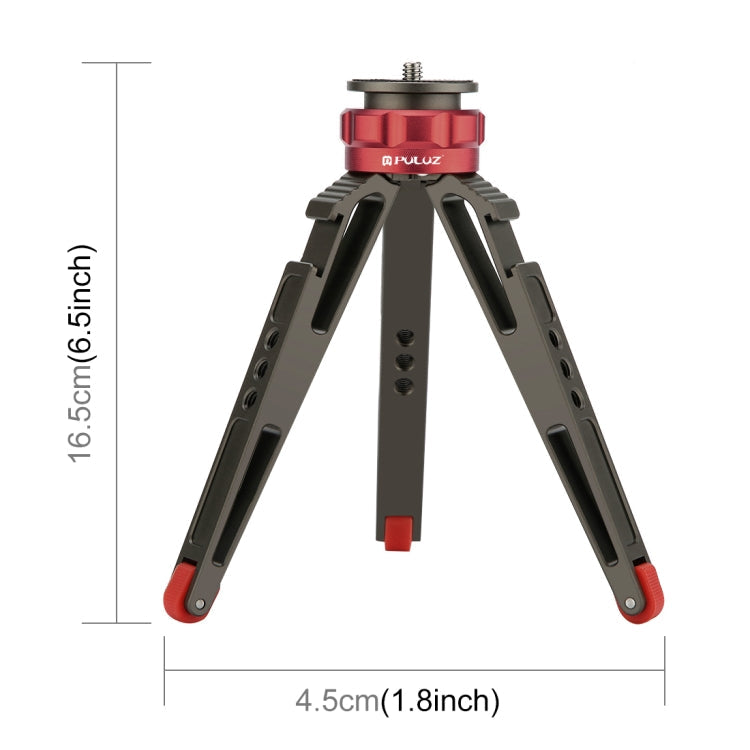 PULUZ Desktop Vlogging Live Tripod Holder with Cold Shoe Bases for DSLR & Digital Cameras, Adjustable Height: 7.5-14.5cm