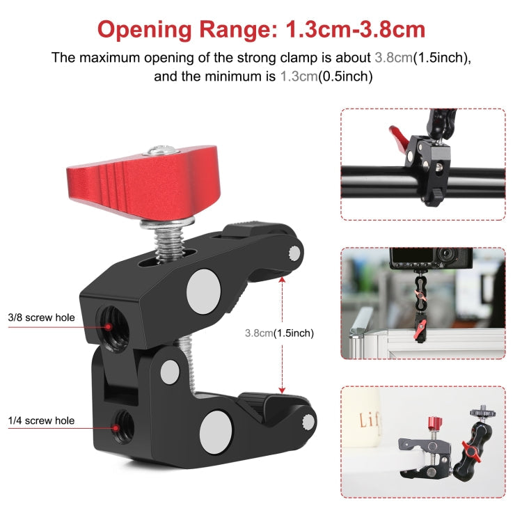 PULUZ Multi-function Magic Arm Ball Mount Clamp Crab Pliers Clip My Store