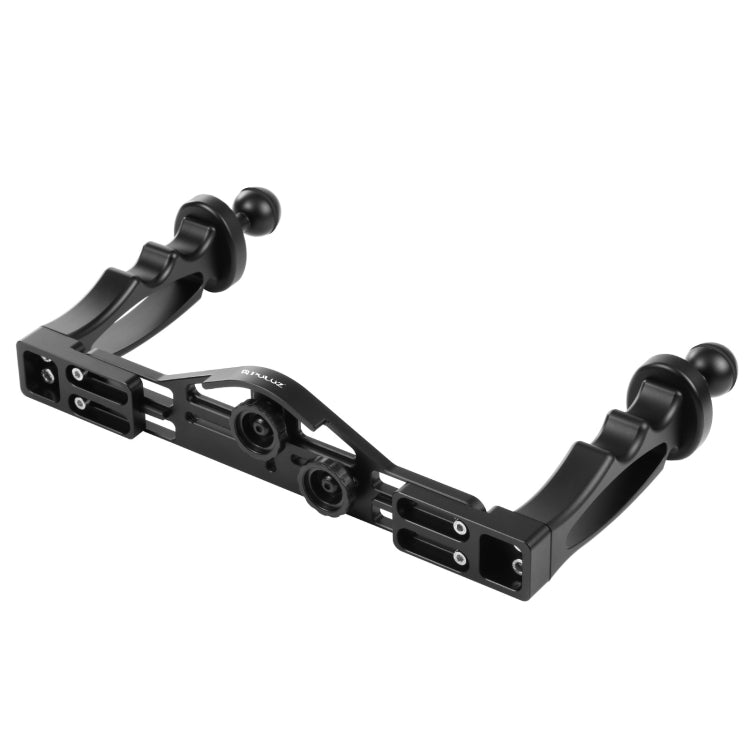 PULUZ Dual Handles Aluminium Alloy Tray Stabilizer for Underwater Camera Housings