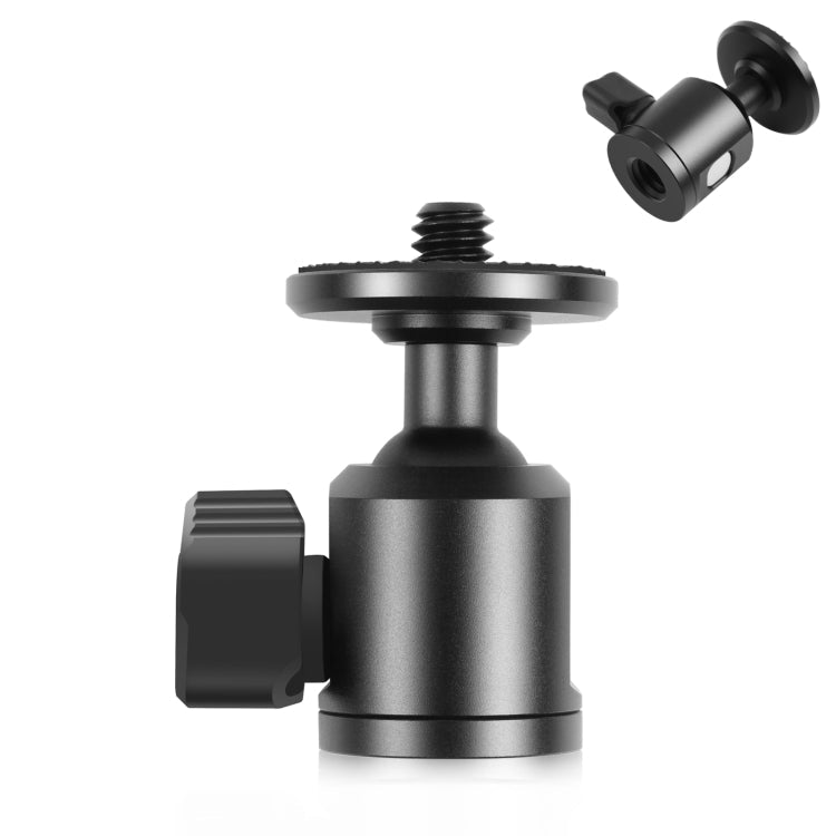 PULUZ 3/8 inch Inner Screw Metal Tripod Ball Head Adapter with Knob Lock