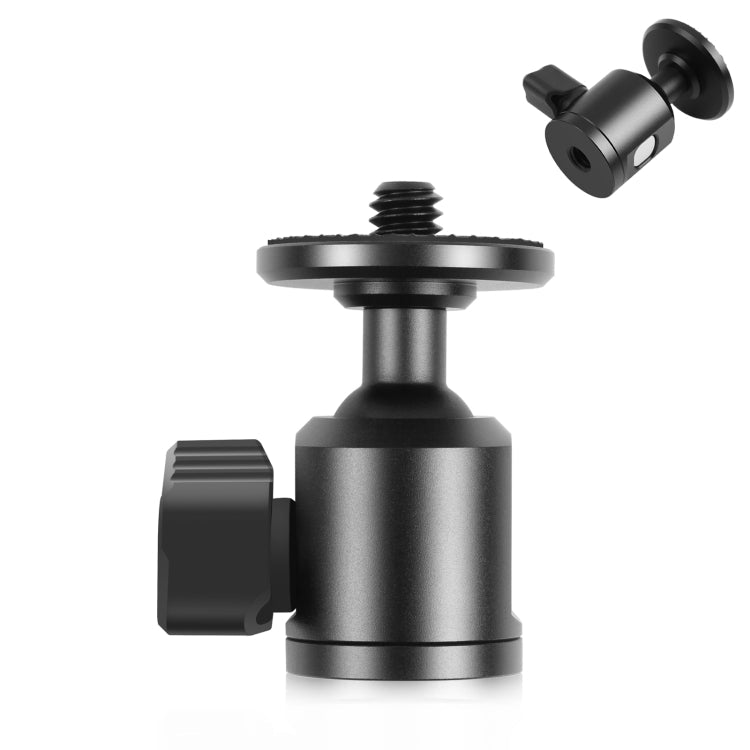 PULUZ 1/4 inch Inner Screw Metal Tripod Ball Head Adapter with Knob Lock