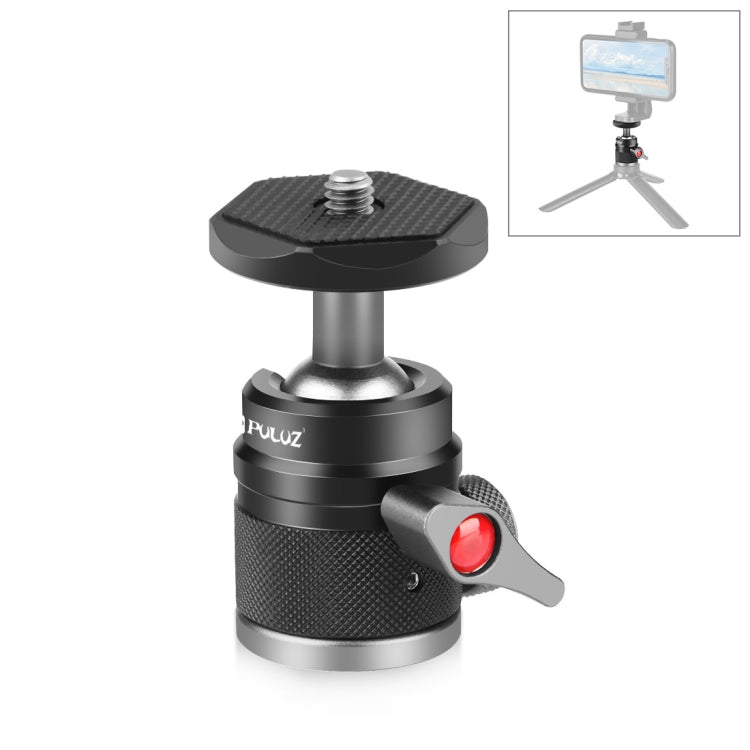 PULUZ 360 Panorama Aluminum Alloy Tripod Ball Head Adapter with Knob Lock My Store