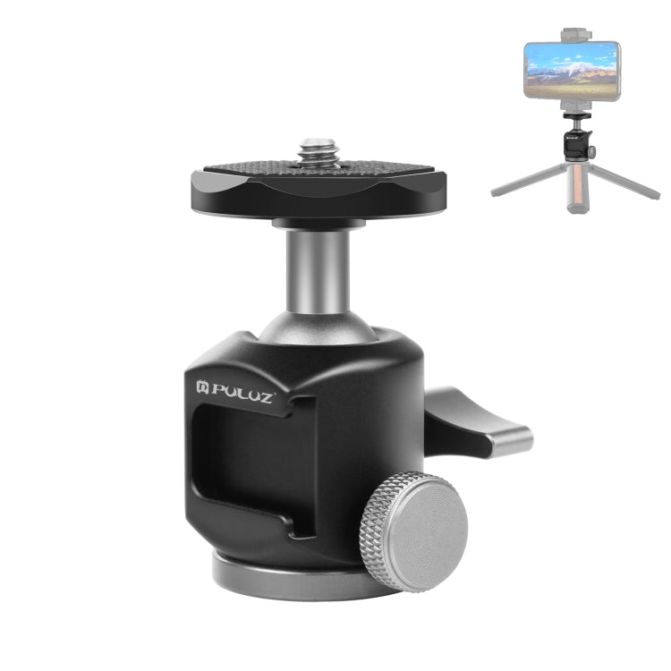 PULUZ Cold Shoe Aluminum Alloy Tripod Ball Head Adapter