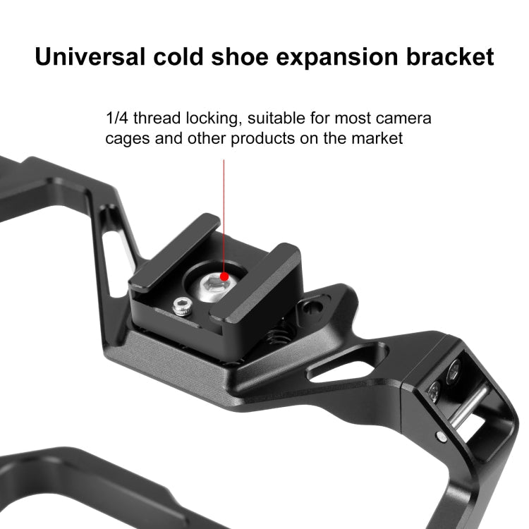 PULUZ Expand Cold Shoe Mount Adapter Microphone Flash Light Aluminum Alloy Holder Bracket