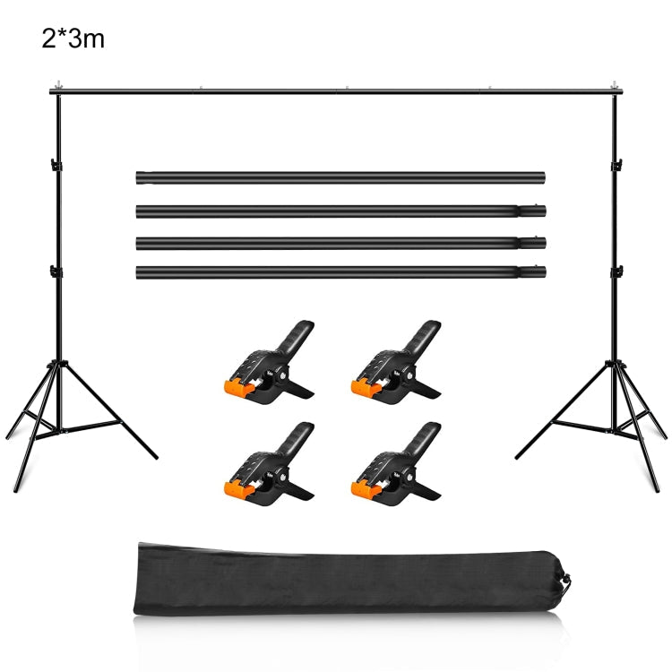 2 x 3m Photo Studio Background Support Stand Backdrop Crossbar Bracket