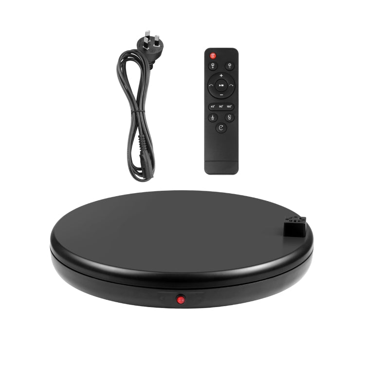 PULUZ 45cm Remote Control Adjusting Speed Rotating Turntable Display Stand with Power Socket, Black, Load 100kg