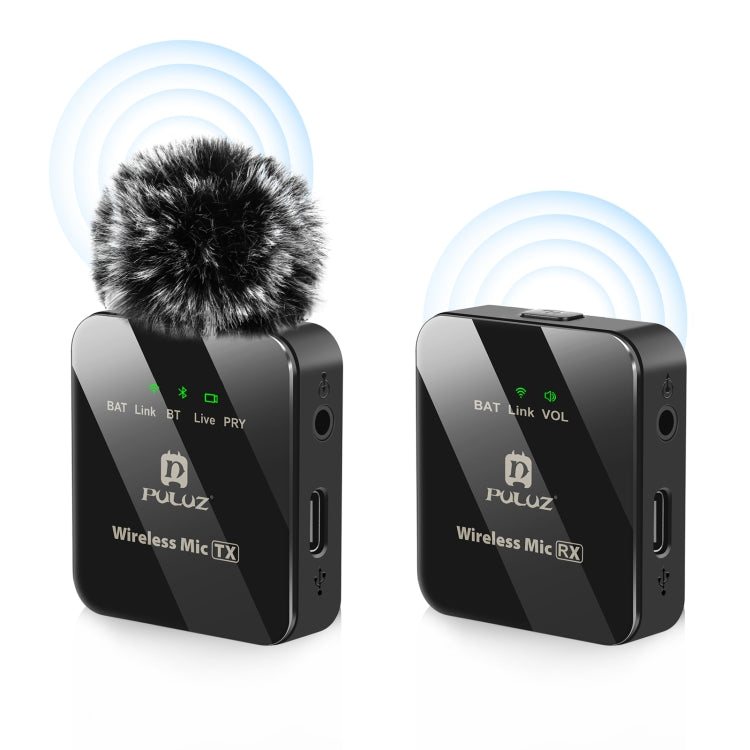 PULUZ 1 TX + 1 RX Wireless Lavalier Microphone Reluova