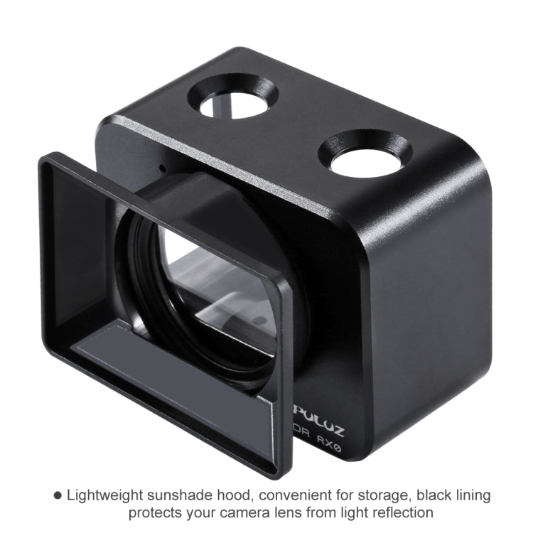 PULUZ for Sony RX0 Aluminum Alloy Protective Cage + 37mm UV Filter Lens + Lens Sunshade with Screws and Screwdrivers