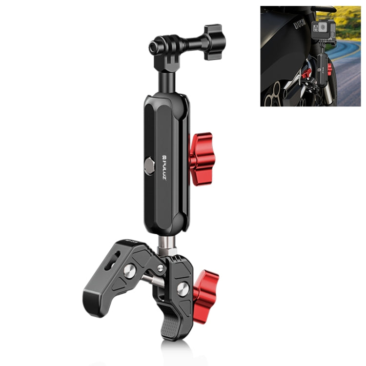 PULUZ Motorcycle Handlebar Crab Clamp Magic Arm Rod Mount