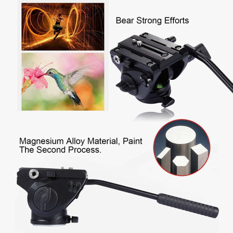 PULUZ  Heavy Duty Video Camera Tripod Action Fluid Drag Head with Sliding Plate for DSLR & SLR Cameras, Large Size My Store