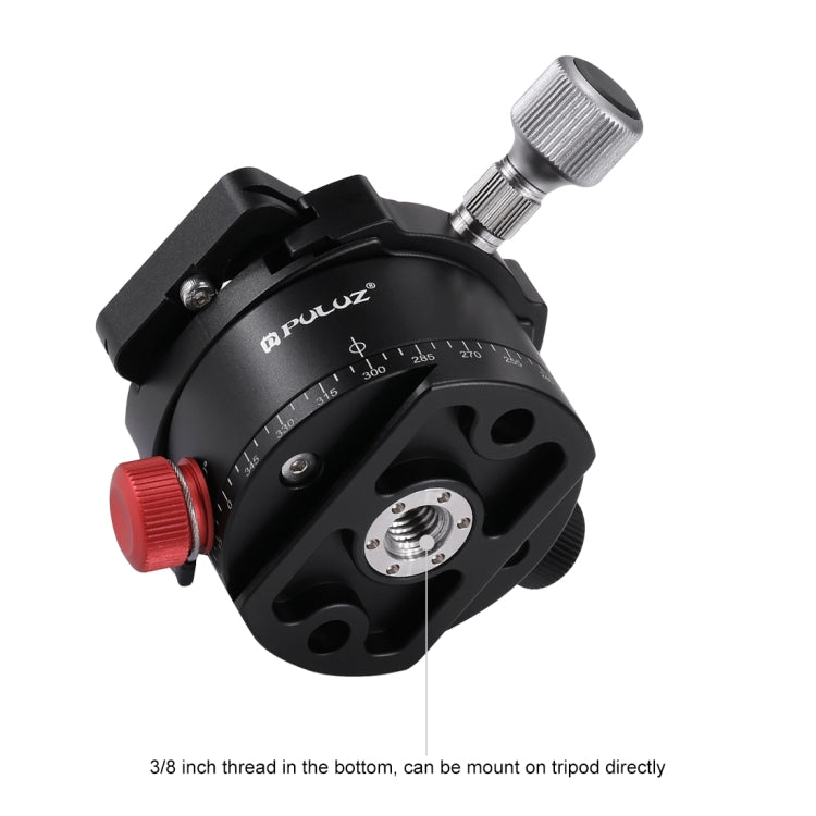 PULUZ Aluminum Alloy Panoramic Indexing Rotator Ball Head with Quick Release Plate for Camera Tripod Head My Store