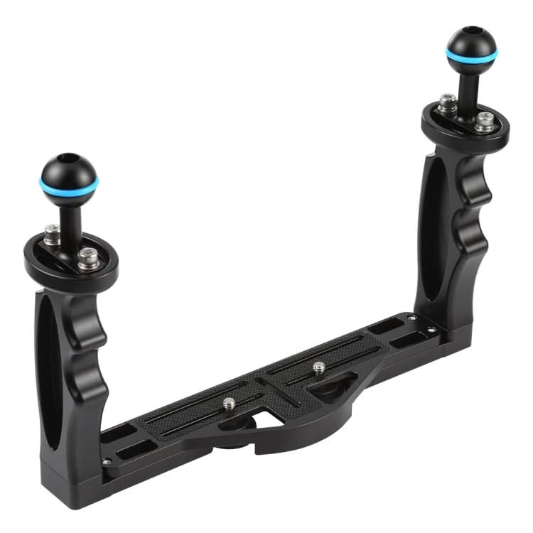 PULUZ Dual Handles Aluminium Alloy Tray Stabilizer for Underwater Camera Housings My Store